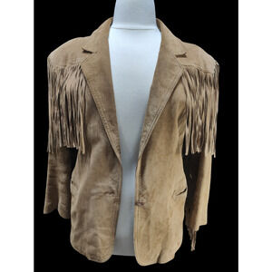 La Nauvelle Renaissance Fringed Leather Jacket size L